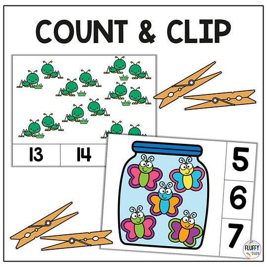 bugs counting worksheets preschool