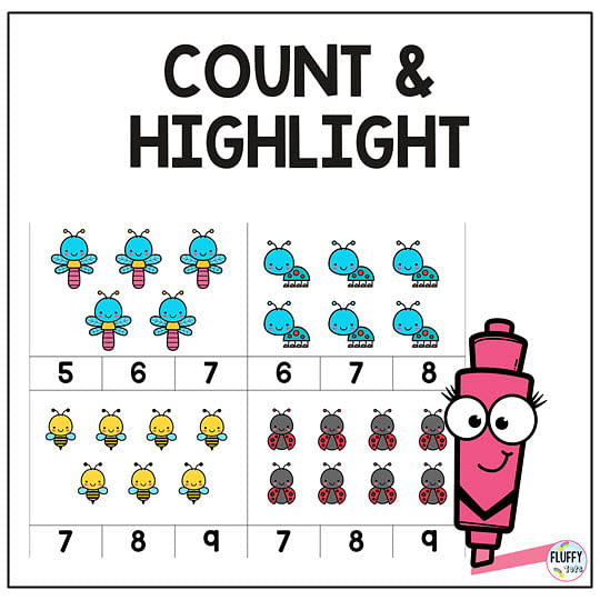 bugs preschool counting printables