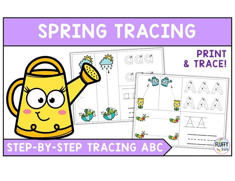 50+ Pages Fun Spring Letter Tracing Worksheets