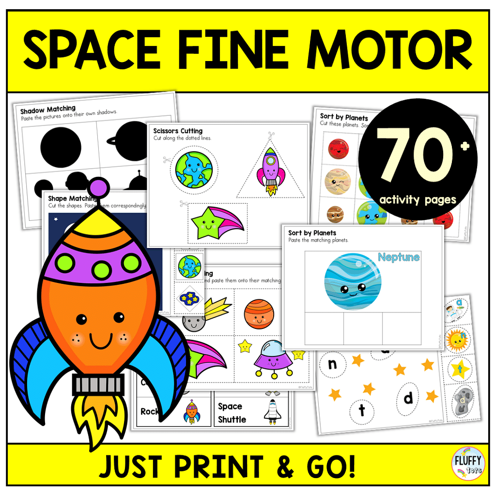 Space Shape Matching Activity : FREE 4 Planets 3