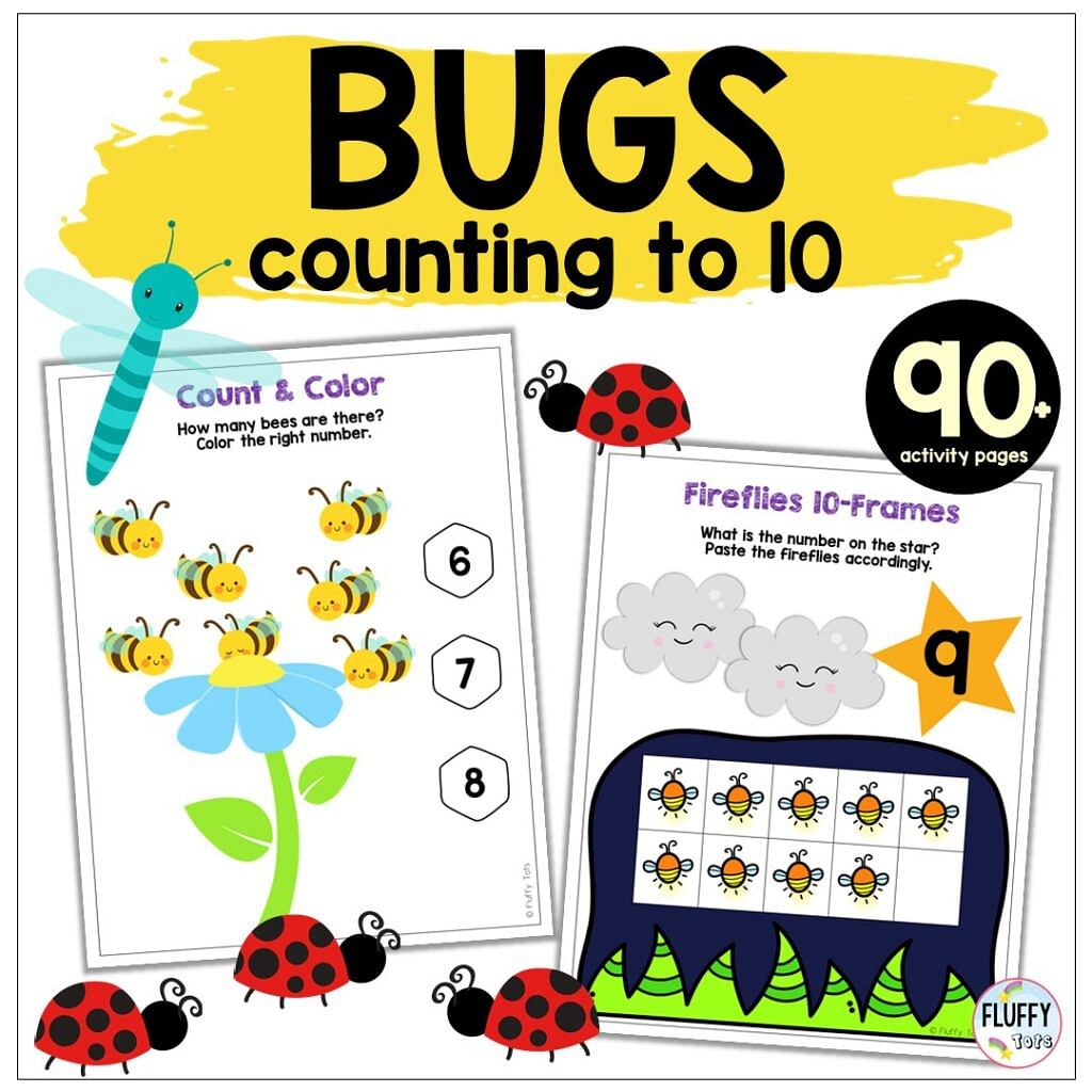 Ladybugs Match The 10-Frames Cards : FREE 10 10-Frames Cards 3