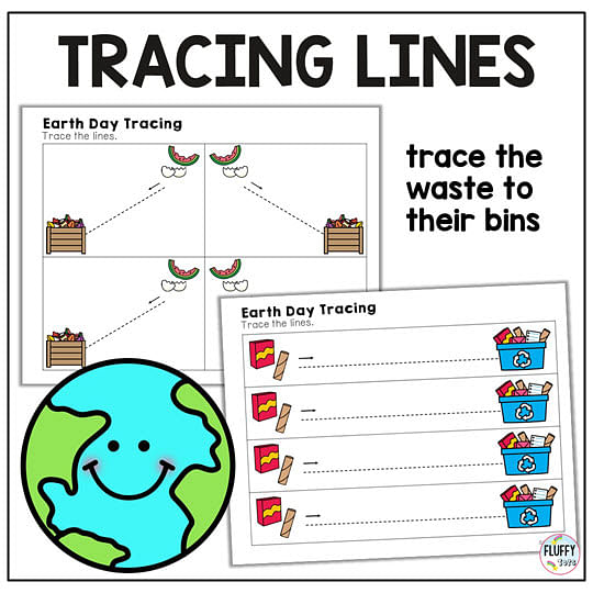 Earth Day Tracing Worksheets