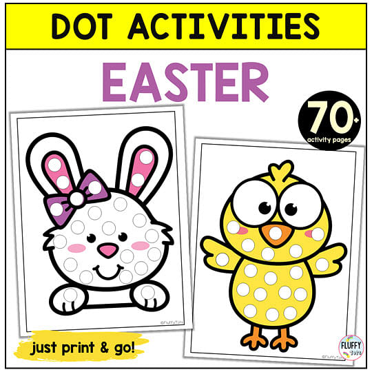 Easy to Use Easter Dot to Dot Printables 2