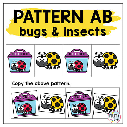 bugs pattern worksheets