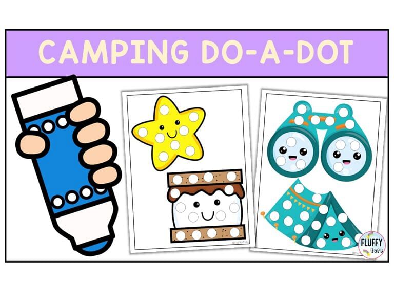 Fun Camping Dot Printables for Kids