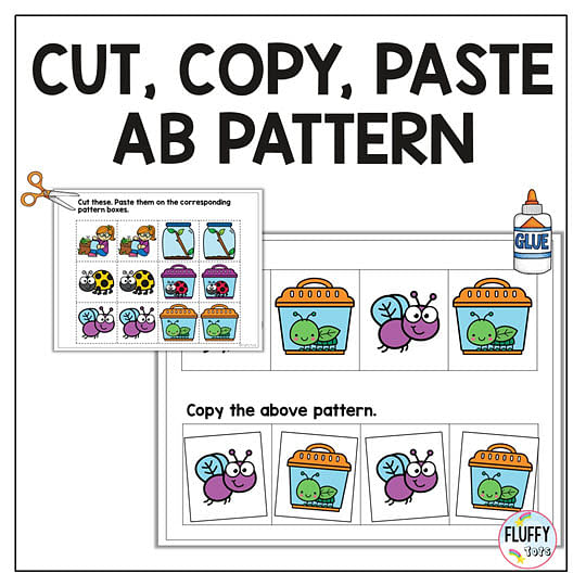 bugs AB pattern worksheets