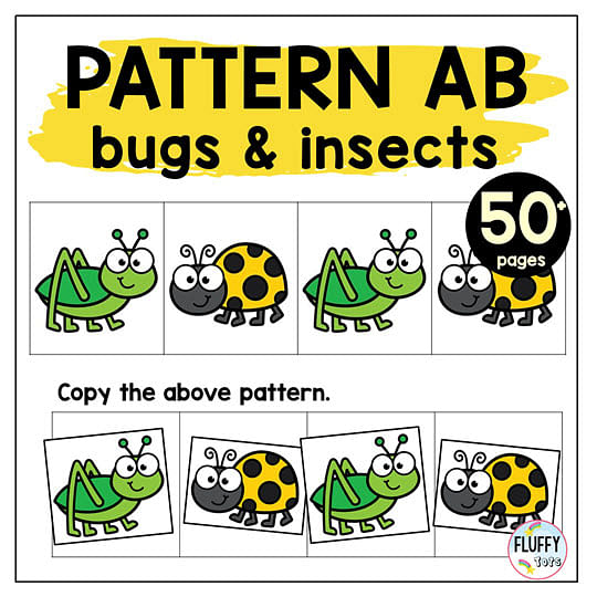 bugs pattern worksheets