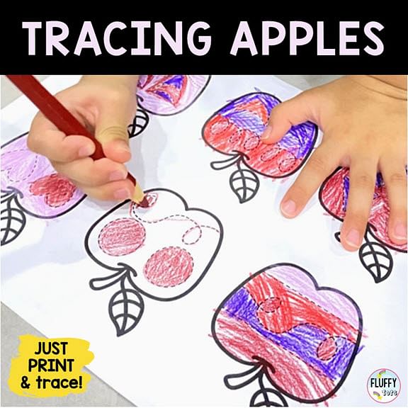 4 Ideas How to Teach Tracing Lines in a Fun Way by Using Apple Tracing Worksheet 6