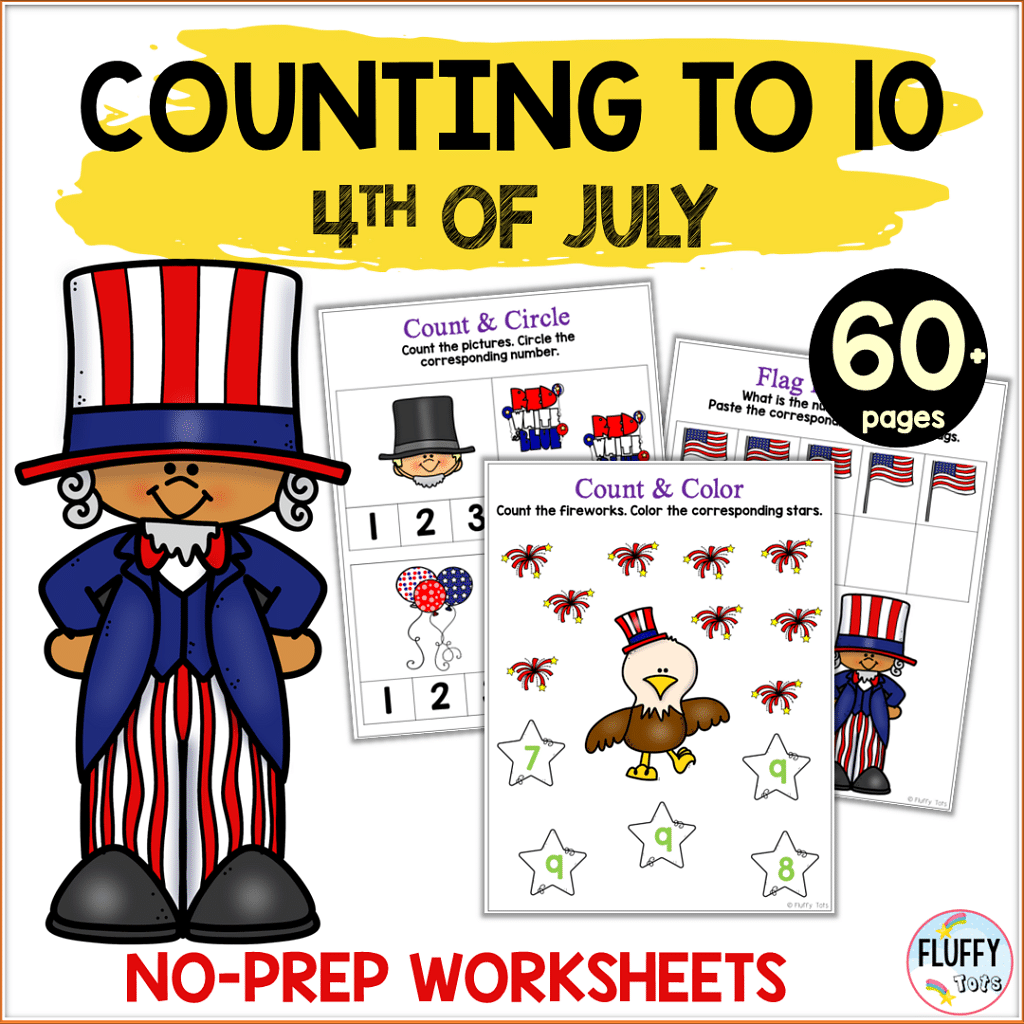 4th of July Count and Clip Cards :FREE 20 Exciting Clip Cards 2