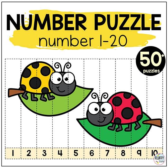 50+ Bugs Number Puzzles to Help You Teach Number Sequences to Kids 23