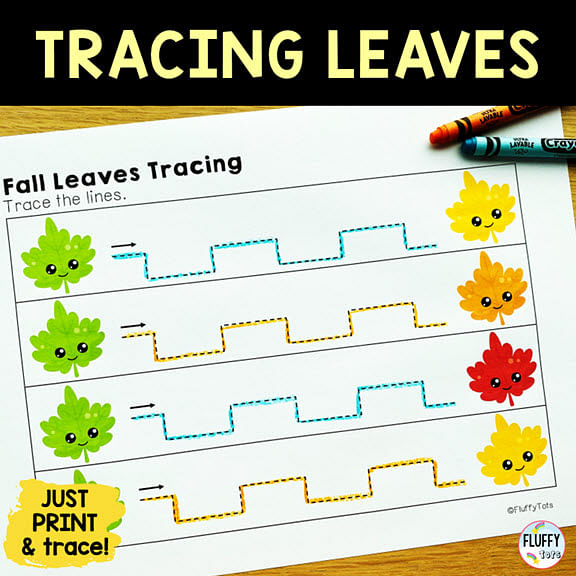 Easy to Use Fall Tracing Printables for Preschool and Toddler 5