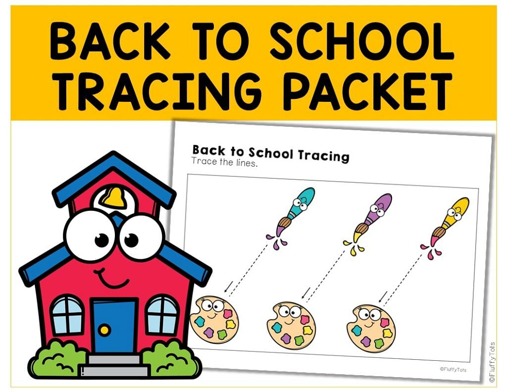 40+ Pages Easy to Use Back to School Tracing Activities 3