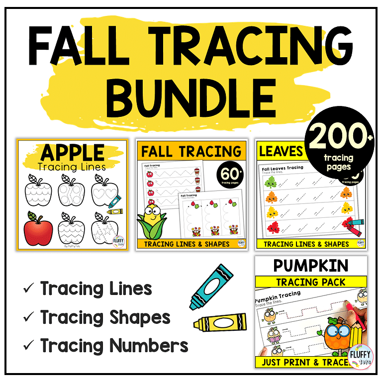 60+ Fun Pages Fall Printables to Make Tracing Fun for Your Kids 26