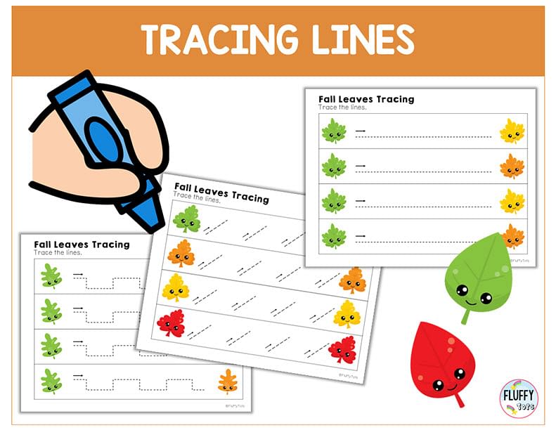 50+ Pages Fun Leaves Printables to make tracing exciting for your kids 20