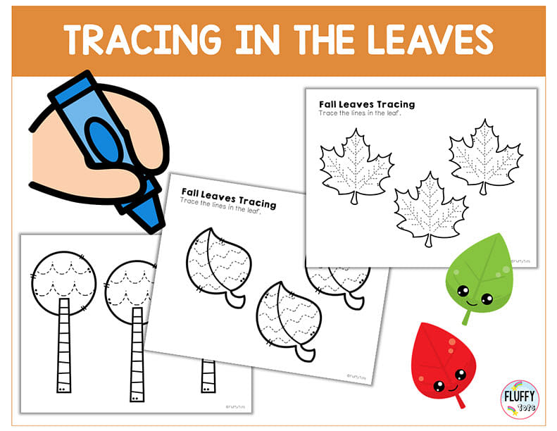 50+ Pages Fun Leaves Printables to make tracing exciting for your kids 4