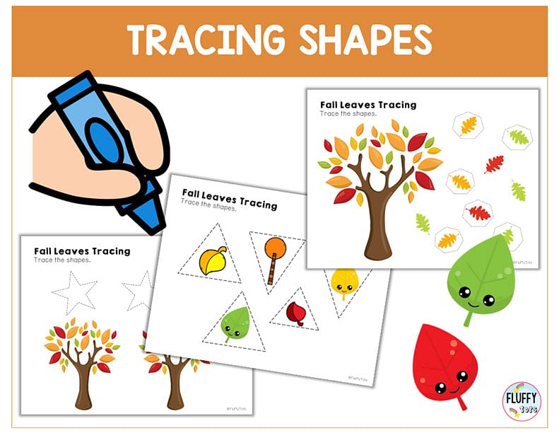 50+ Pages Fun Leaves Printables to make tracing exciting for your kids 21