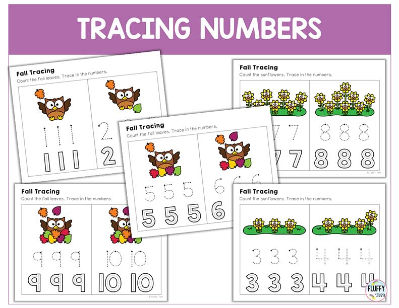 fall tracing pages