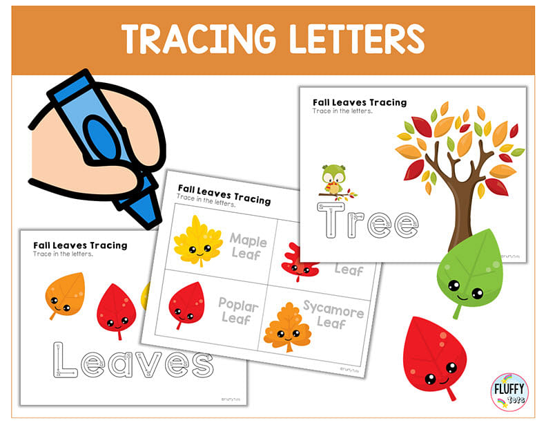 50+ Pages Fun Leaves Printables to make tracing exciting for your kids 7