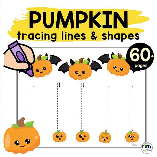 60+ Fun Pages Pumpkin Printables to Make Tracing Fun for Your Kids 42