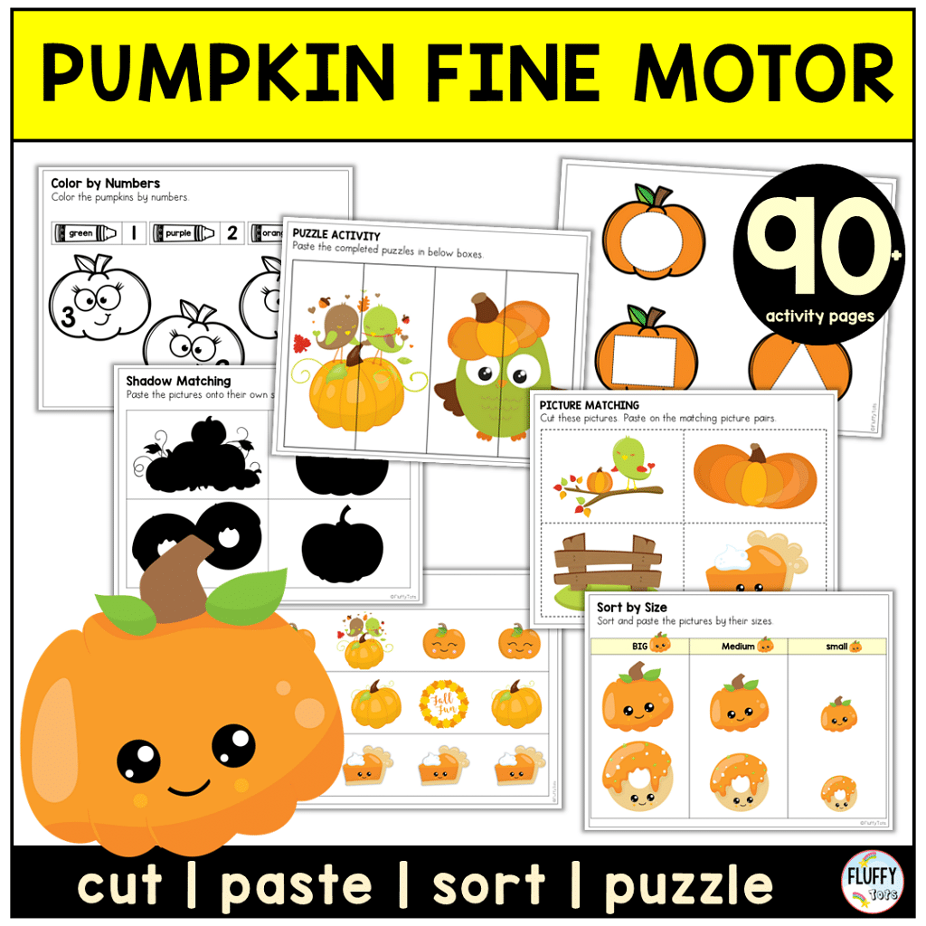 90+ Fun Pages of Ready to Use Pumpkin Printables for Preschool 1