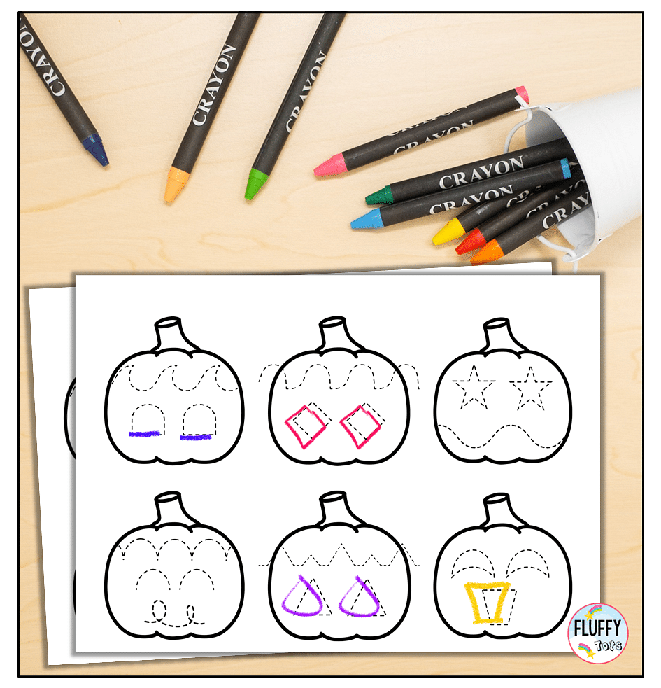 Pumpkin Tracing Printables: FREE 6 Fun Tracing Pumpkins 2