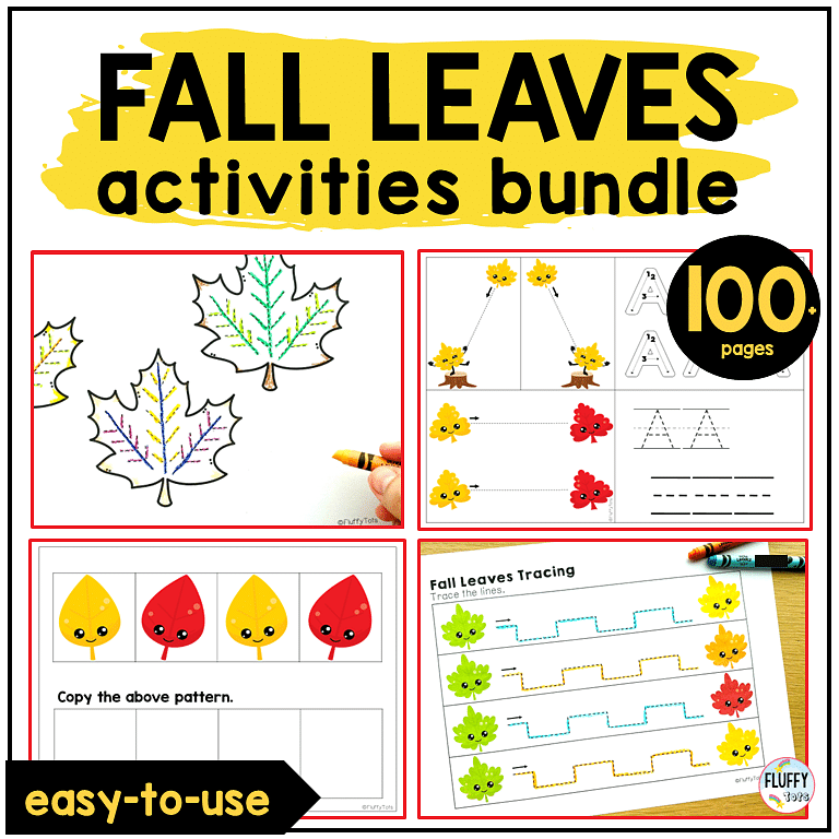 Fall Leaves Color Sorting Activity : FREE 3 Colors Sorting 2