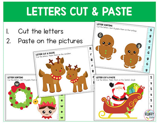 90+ Pages of Merry Christmas Fine Motor Printables for Toddler and Preschool Kids 18