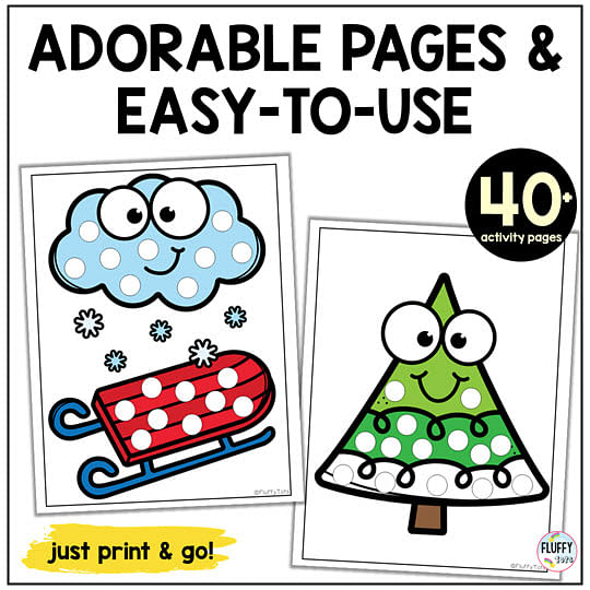 Fun Winter Dot Printables for Toddlers and Preschool Kids 2