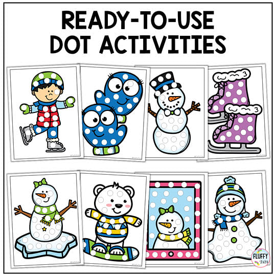 Fun Winter Dot Printables for Toddlers and Preschool Kids 3