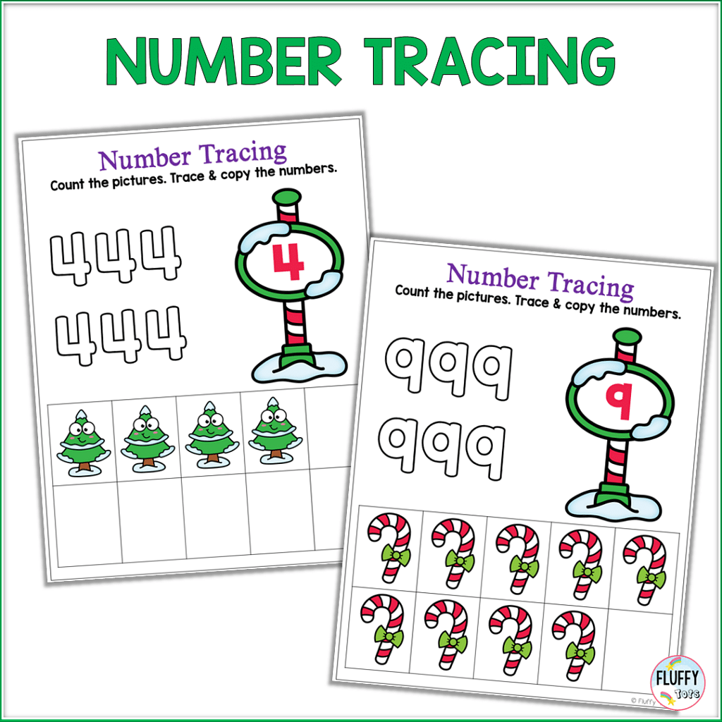 60+ Fun Pages of Christmas Math Preschool Activities 10