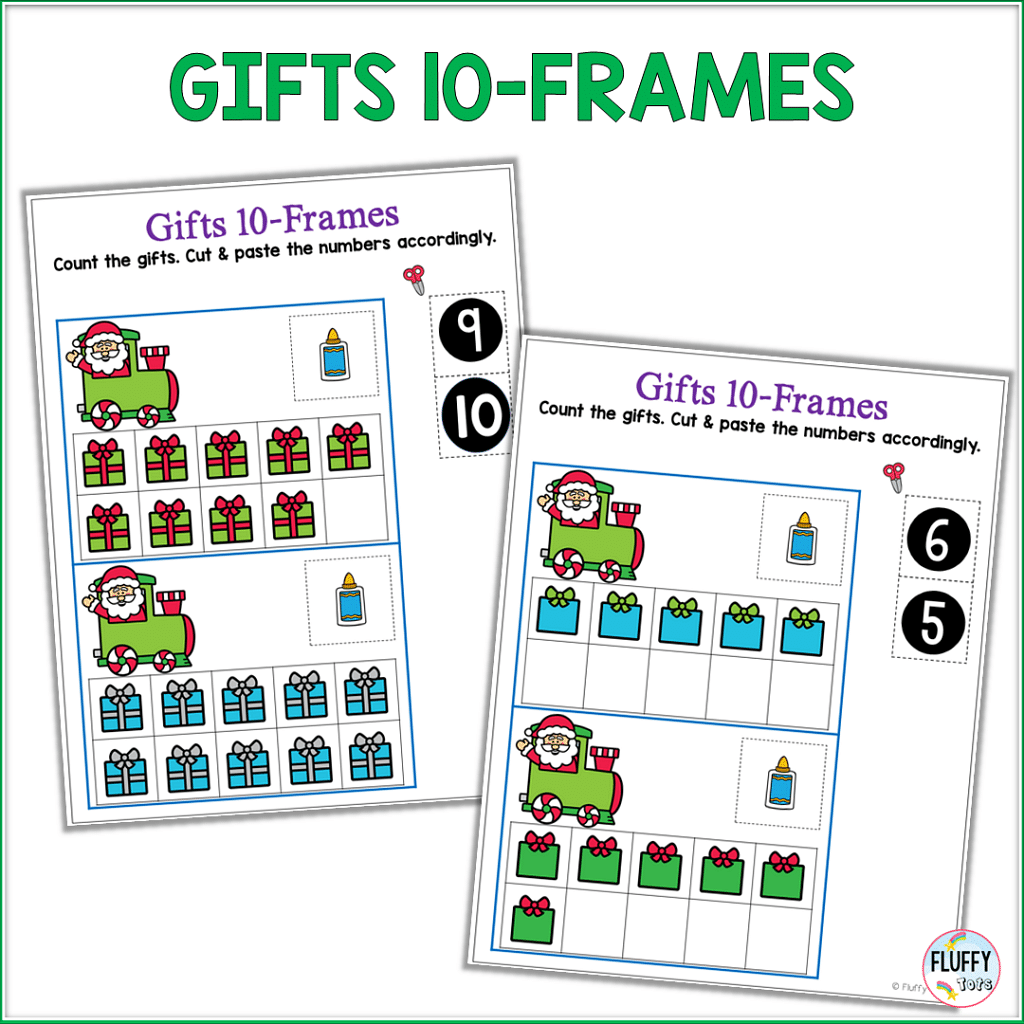 60+ Fun Pages of Christmas Math Preschool Activities 11