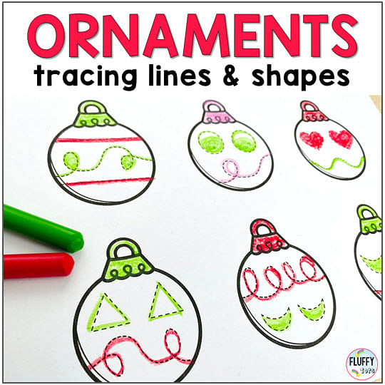 Christmas Ornaments Tracing Printables : FREE 6 Fun Tracing Ornaments! 4