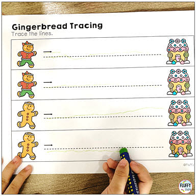 Yummy Gingerbread Man Tracing Printable : Easy to Use 4