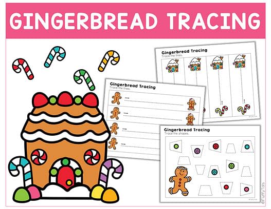 Yummy Gingerbread Man Tracing Printable : Easy to Use 30