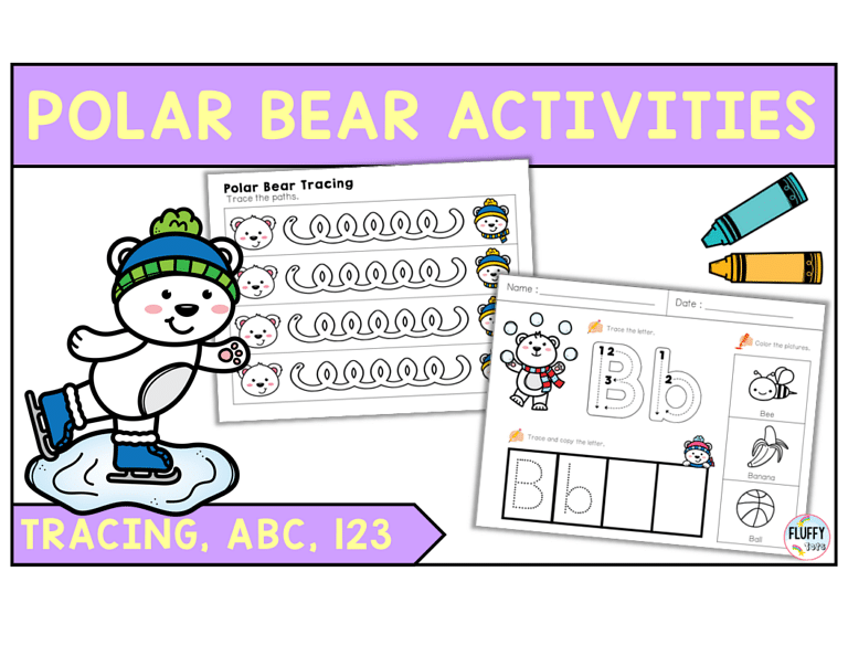 6 Adorable Polar Bear Preschool Printable Activities & Books