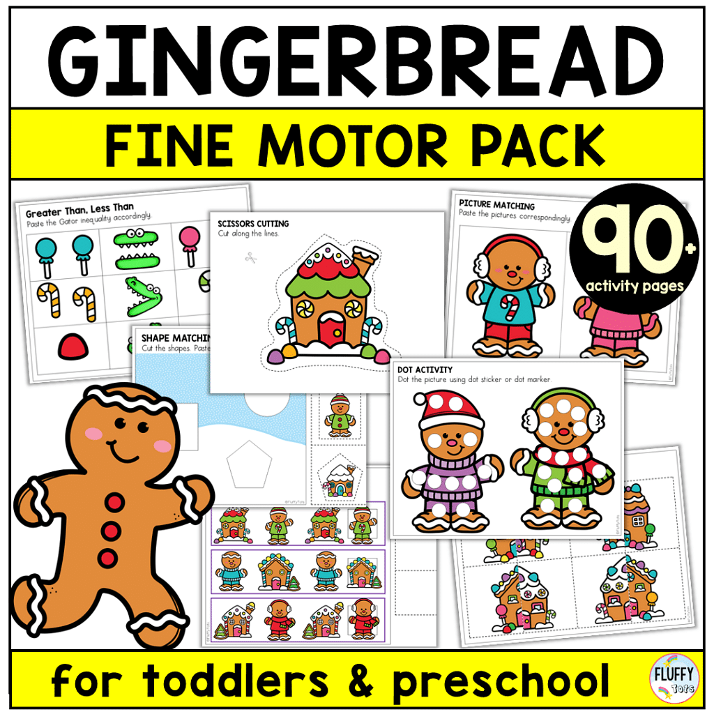 7 Fun Gingerbread Printables for Toddler & Preschool Gingerbread Week 21