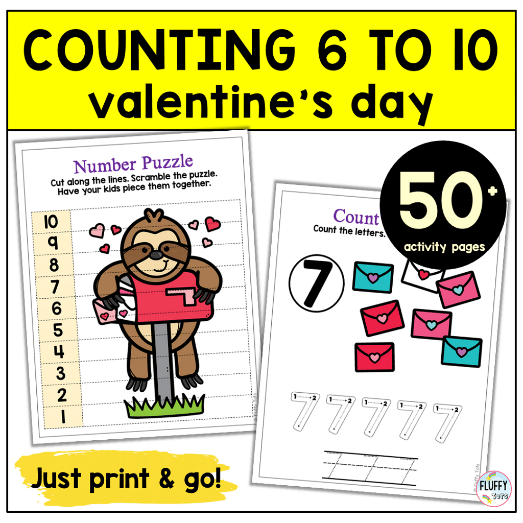 200+ Pages of Fun Valentine's Day Preschool Math Worksheets 18