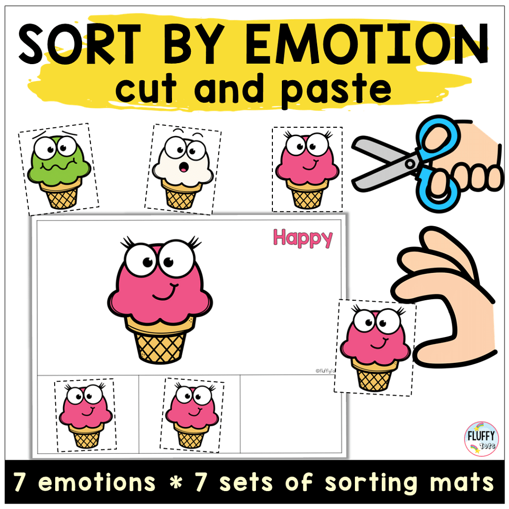 Apple Emotion Sorting Mat : FREE 7 Emotions 4