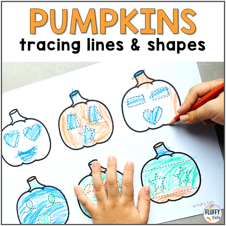 6 Fun Pumpkin Faces to Help with Your Kids' Tracing Practice 1