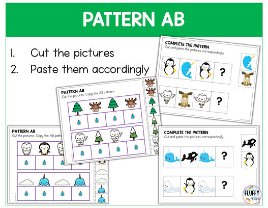 arctic animals preschool pattern printables