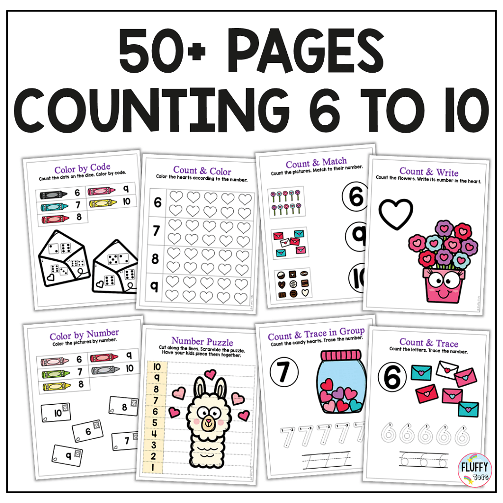 200+ Pages of Fun Valentine's Day Preschool Math Worksheets 17