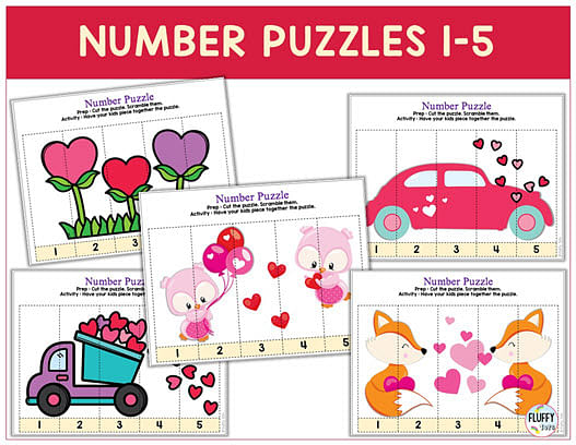 200+ Pages of Fun Valentine's Day Preschool Math Worksheets 2