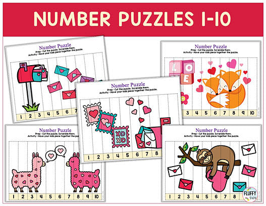 200+ Pages of Fun Valentine's Day Preschool Math Worksheets 3
