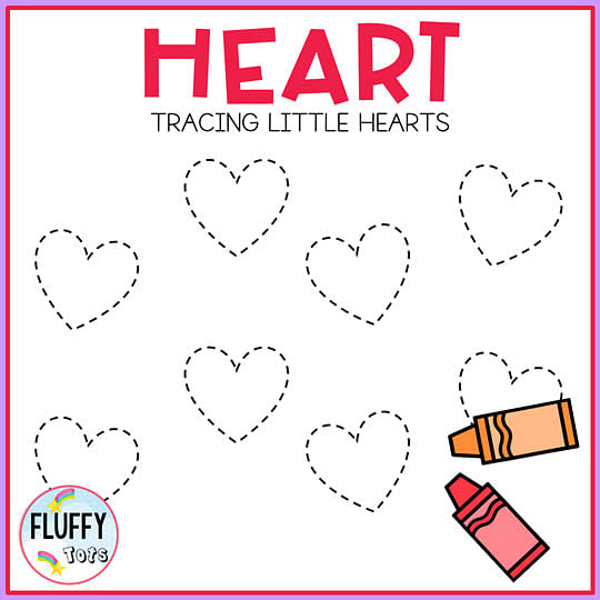 70 Fun & Easy Heart Tracing Worksheet for Preschool Fine Motor 7