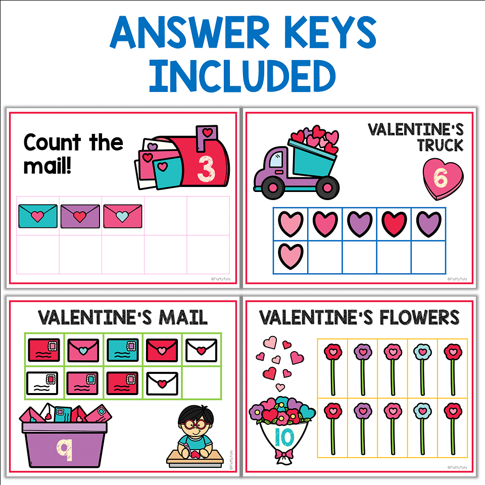 200+ Pages of Fun Valentine's Day Preschool Math Worksheets 7