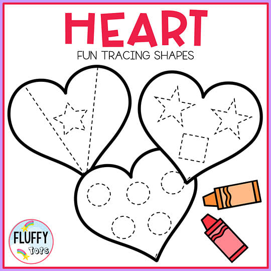 70 Fun & Easy Heart Tracing Worksheet for Preschool Fine Motor 5
