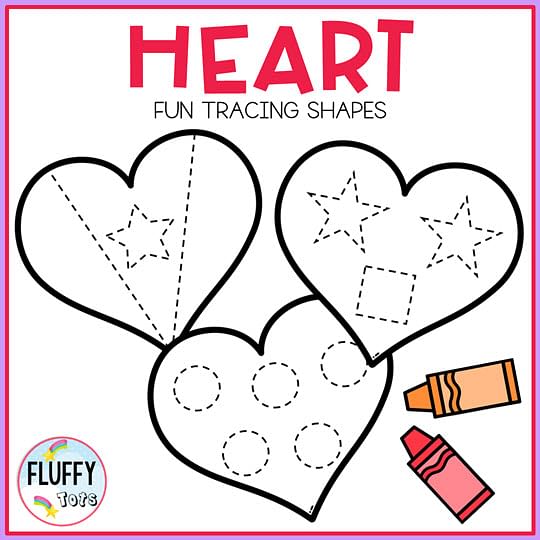 70 Fun & Easy Heart Tracing Worksheet for Preschool Fine Motor 44