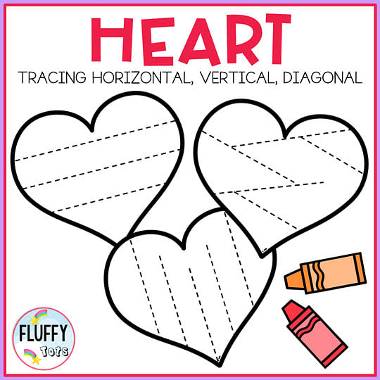 70 Fun & Easy Heart Tracing Worksheet for Preschool Fine Motor 3