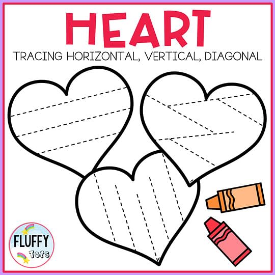 70 Fun & Easy Heart Tracing Worksheet for Preschool Fine Motor 42