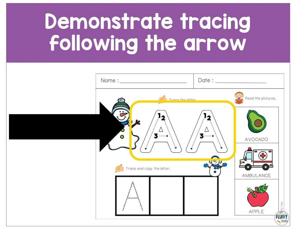 6 Easy Steps to How to Teach Tracing Letters to Your Toddler and Preschool Kids 3